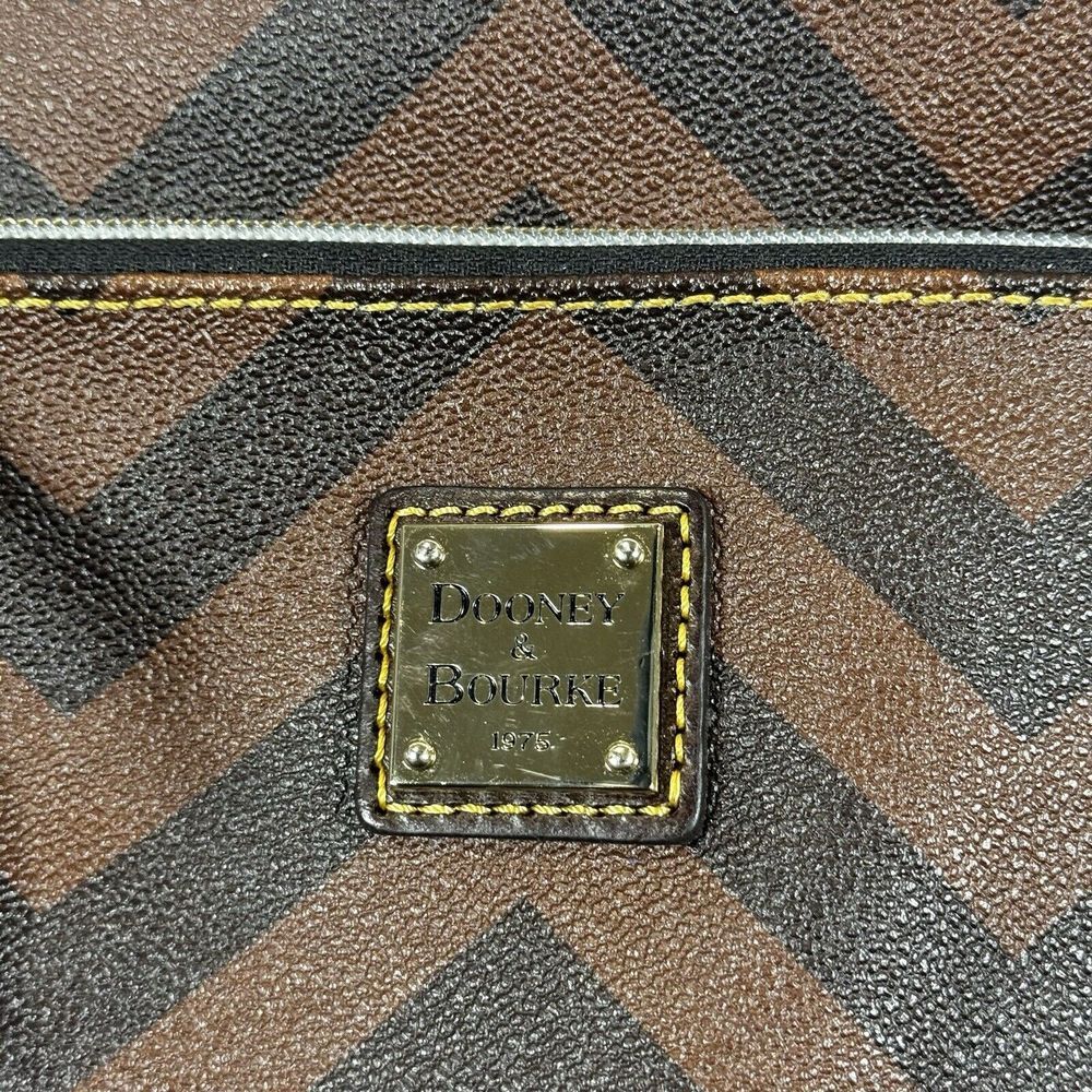 Dooney & Bourke Brown Chevron Print Crossbody - Picture 6 of 16